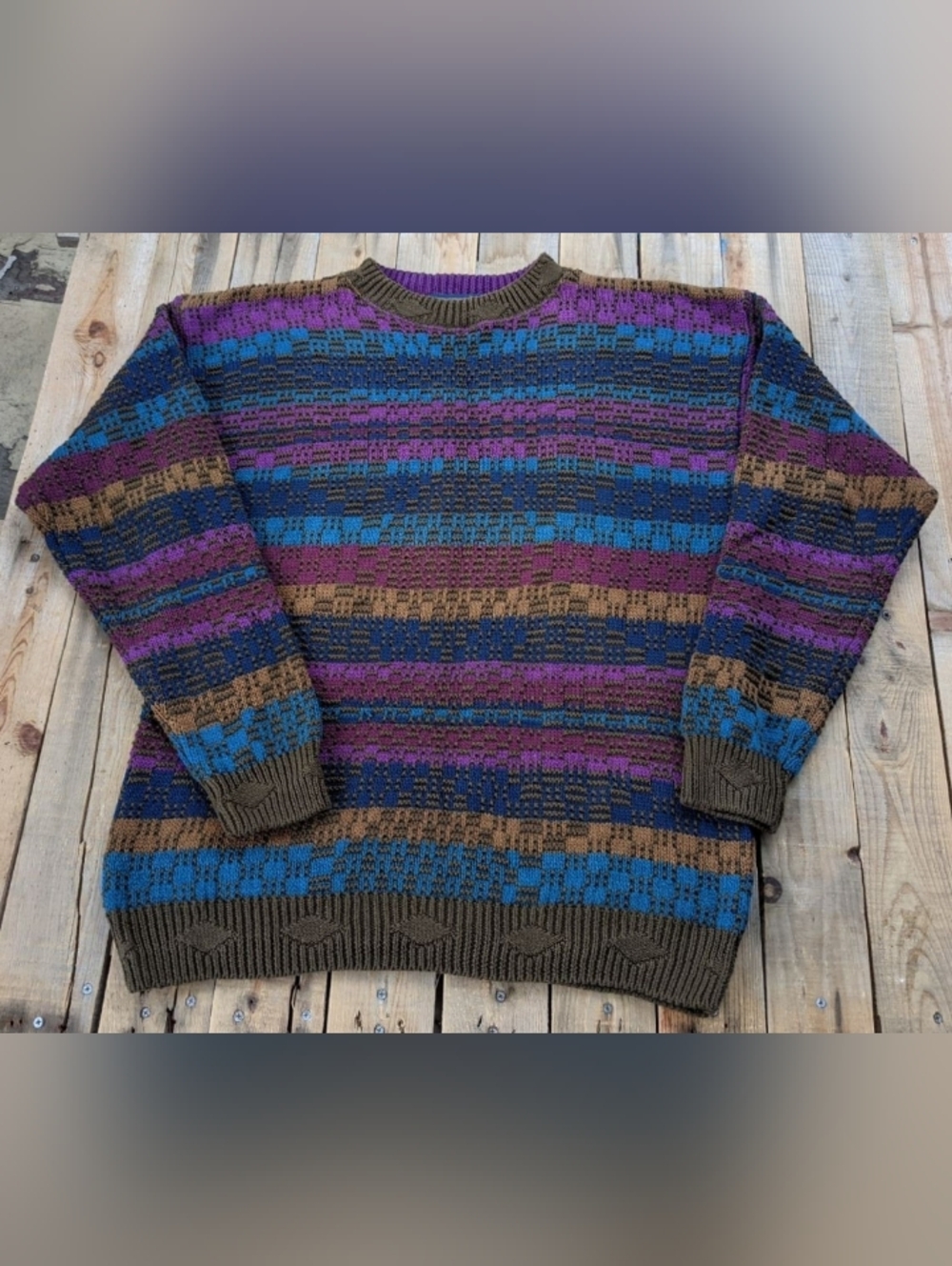 vintage '80s Chaps Ralph Lauren knit sweater  made in USA  men's size large